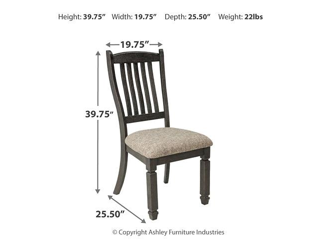 D736-01X2 Black/Gray Casual Tyler Creek Dining Chair (Set of 2) By Ashley - sofafair.com