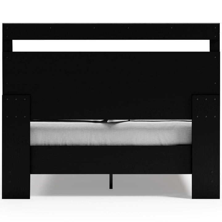 Finch Queen Panel Platform Bed EB3392B2 Black/Gray Casual Master Beds By AFI - sofafair.com