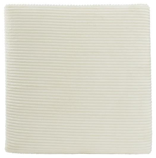 Lindyn Oversized Accent Ottoman 2110408 Ivory Contemporary Stationary Upholstery By AFI - sofafair.com