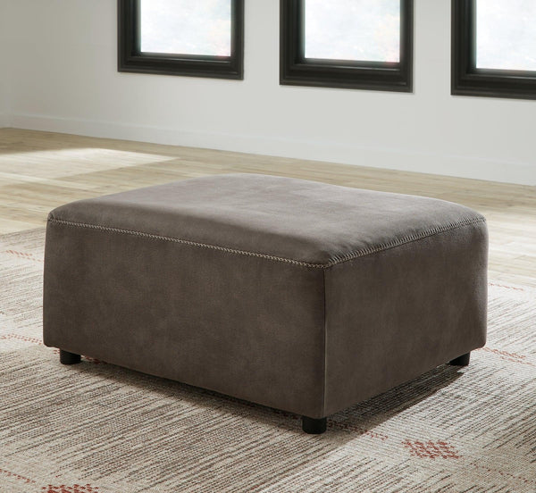 Allena Oversized Accent Ottoman 2130108 Gunmetal Contemporary Stationary Upholstery By AFI - sofafair.com