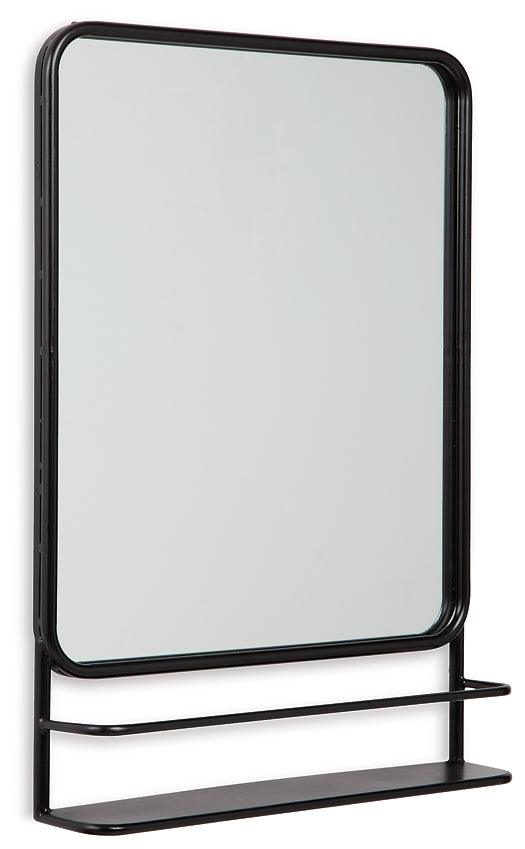 A8010232 Black/Gray Contemporary Ebba Accent Mirror By Ashley - sofafair.com