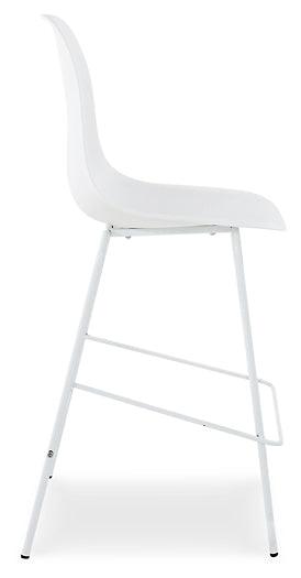 Forestead Counter Height Bar Stool D130-224 White Contemporary Barstool By Ashley - sofafair.com
