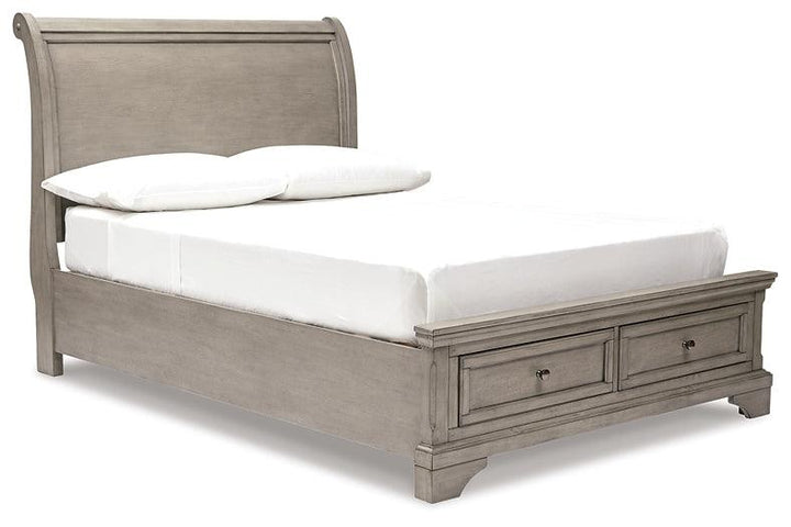 Lettner Full Sleigh Bed B733B24 Black/Gray Casual Youth Beds By Ashley - sofafair.com