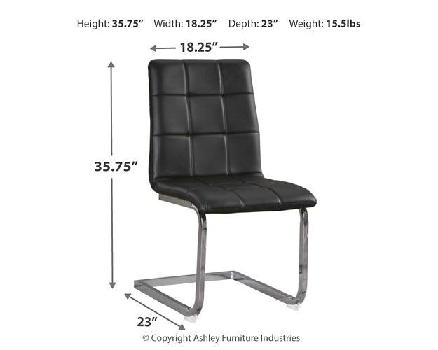 D275-01X4 Black/Gray Contemporary Madanere Dining Chair (Set of 4) By Ashley - sofafair.com