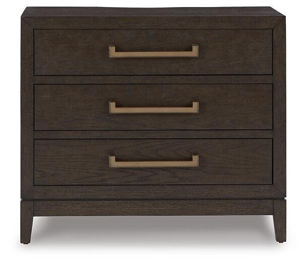 B984-93 Brown/Beige Contemporary Burkhaus Nightstand By AFI - sofafair.com