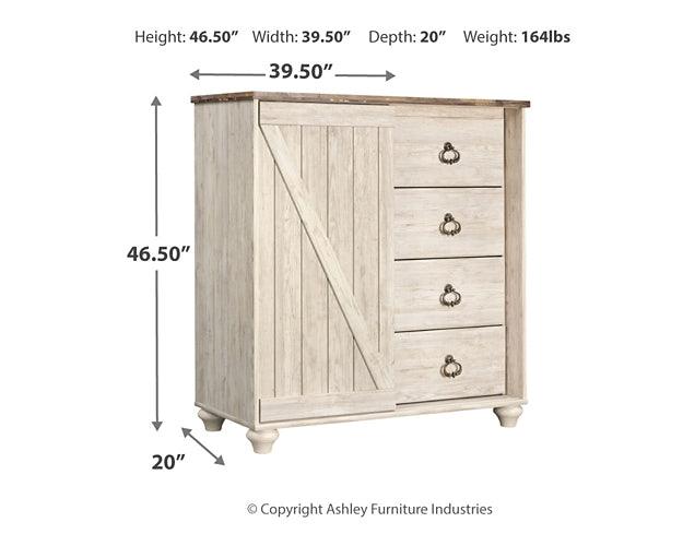 Willowton Dressing Chest B267-48 Brown/Beige Casual Youth Bed Cases By Ashley - sofafair.com