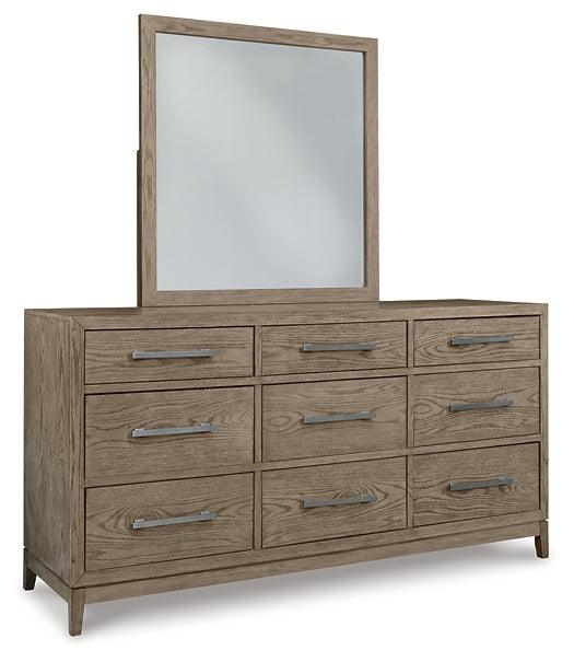 B983B1 Black/Gray Contemporary Chrestner Dresser and Mirror By Ashley - sofafair.com