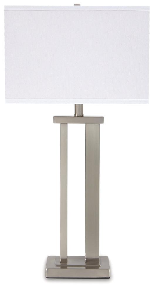 Aniela Table Lamp (Set of 2) L204054 Metallic Contemporary Table Lamp Pair By Ashley - sofafair.com