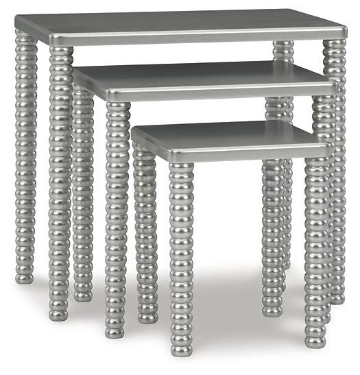 Caitworth Accent Table (Set of 3) A4000355 Metallic Contemporary Stationary Upholstery Accents By Ashley - sofafair.com