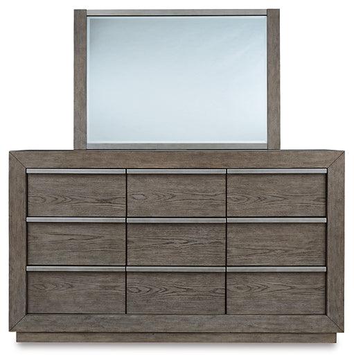 B970B1 Black/Gray Contemporary Anibecca Dresser and Mirror By Ashley - sofafair.com