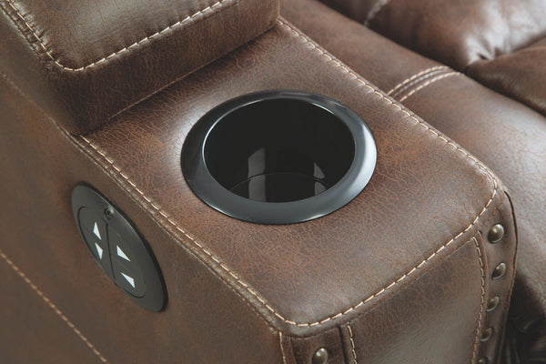 Owners Box Power Reclining Loveseat with Console 2450518 Thyme Contemporary Motion Upholstery By AFI - sofafair.com