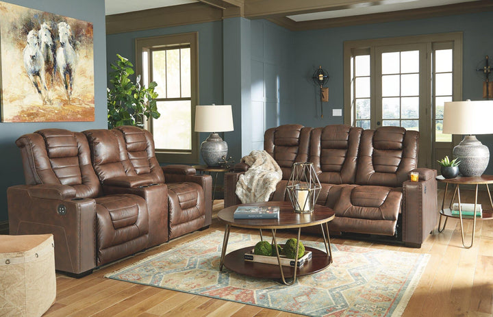 Owners Box Power Reclining Loveseat with Console 2450518 Thyme Contemporary Motion Upholstery By AFI - sofafair.com