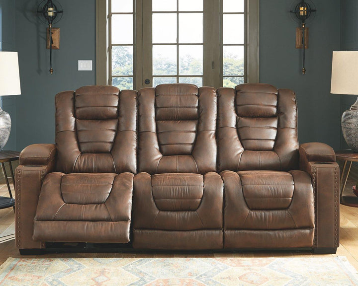 Owners Box Power Reclining Sofa 2450515 Thyme Contemporary Motion Upholstery By AFI - sofafair.com