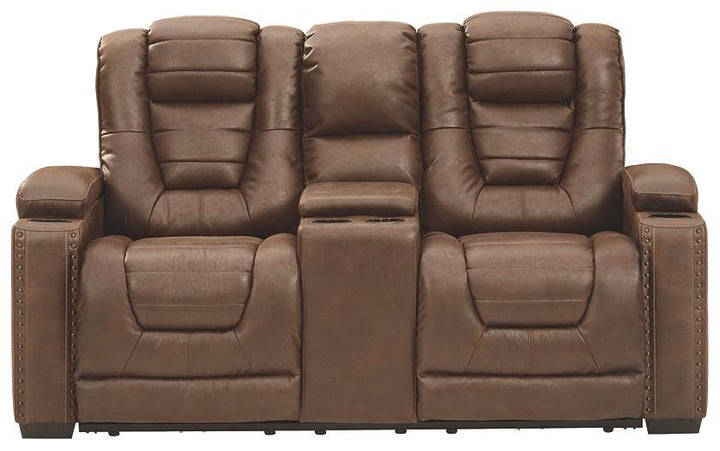 Owners Box Power Reclining Loveseat with Console 2450518 Thyme Contemporary Motion Upholstery By AFI - sofafair.com