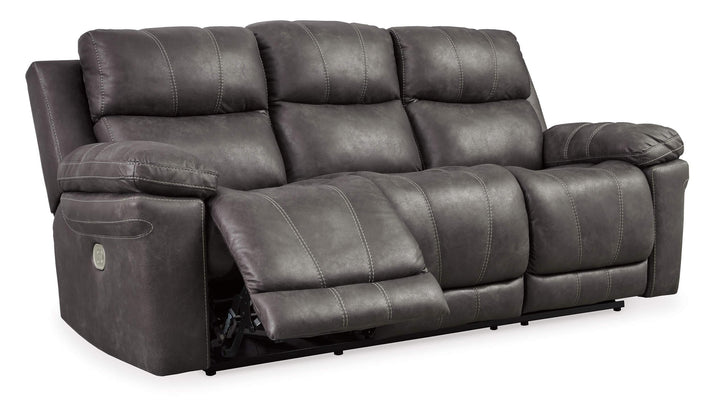 Erlangen Power Reclining Sofa 3000415 Black/Gray Contemporary Motion Upholstery By Ashley - sofafair.com