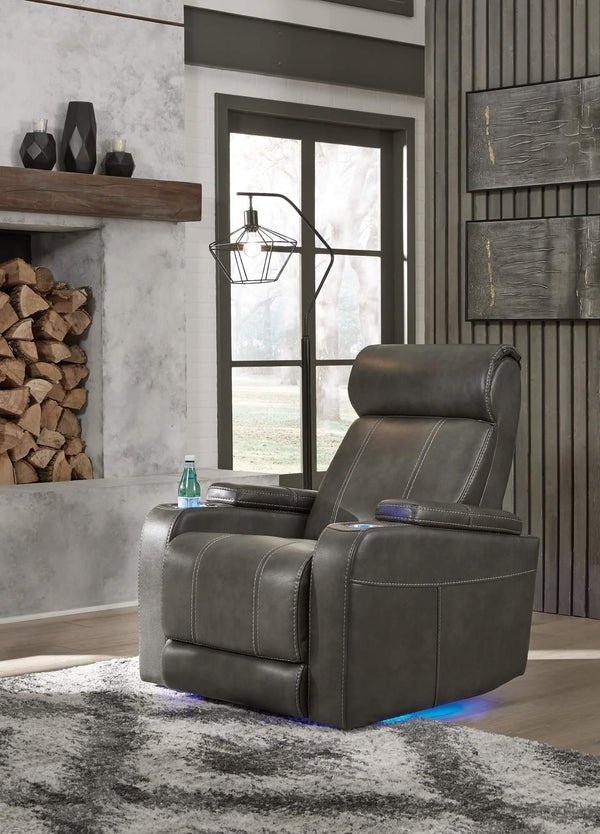 Screen Time Power Recliner 2170406 Black/Gray Contemporary Motion Recliners - Free Standing By AFI - sofafair.com