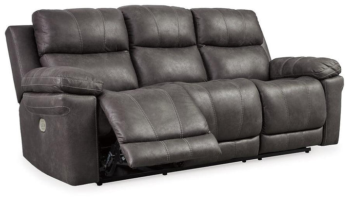 Erlangen Power Reclining Sofa 3000415 Black/Gray Contemporary Motion Upholstery By Ashley - sofafair.com