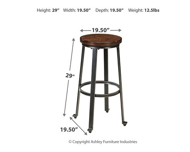 Challiman Bar Height Bar Stool D307-130 Brown/Beige Casual Barstool By Ashley - sofafair.com