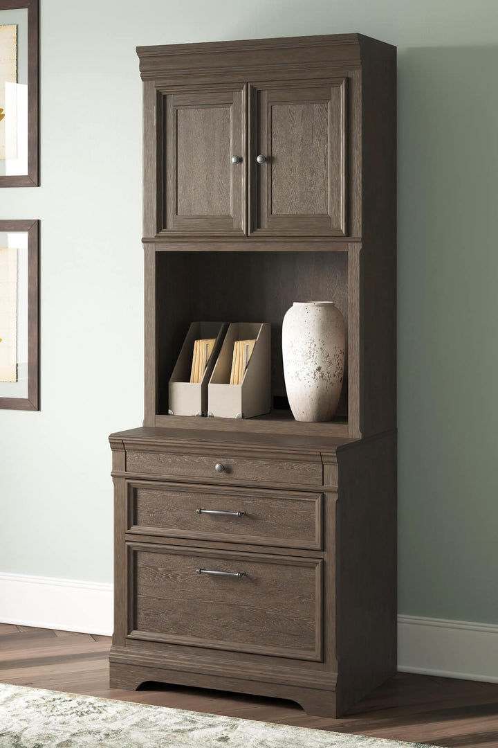 Janismore Bookcase H776H9 Black/Gray Traditional Home Office Cases By Ashley - sofafair.com
