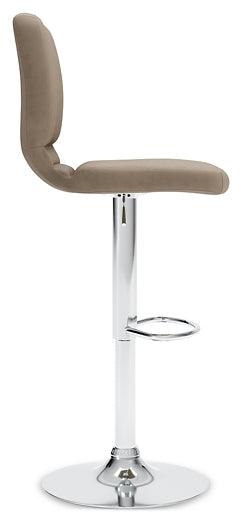 Pollzen Bar Height Bar Stool D121-130 Brown/Beige Contemporary Barstool By Ashley - sofafair.com