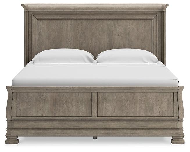 Lexorne California King Sleigh Bed B924B5 Black/Gray Traditional Master Beds By Ashley - sofafair.com