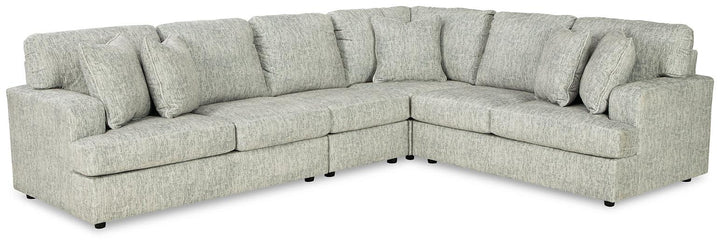 Playwrite 4Piece Sectional 27304S1 Gray Contemporary Stationary Sectionals By AFI - sofafair.com