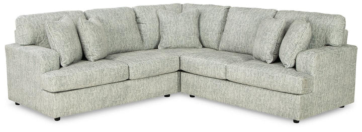 Playwrite 3Piece Sectional 27304S2 Gray Contemporary Stationary Sectionals By AFI - sofafair.com
