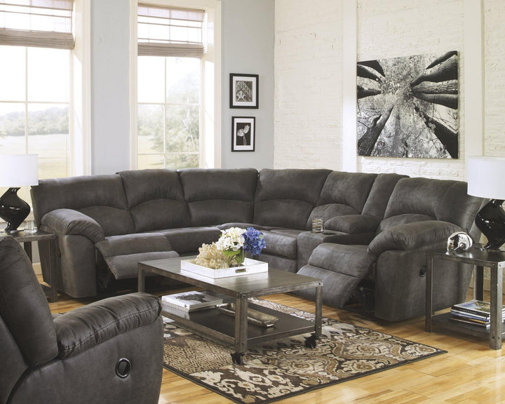 Tambo 2Piece Reclining Sectional 27801S1 Pewter Contemporary Motion Sectionals By AFI - sofafair.com