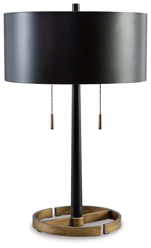 L208364 Metallic Contemporary Amadell Table Lamp By Ashley - sofafair.com