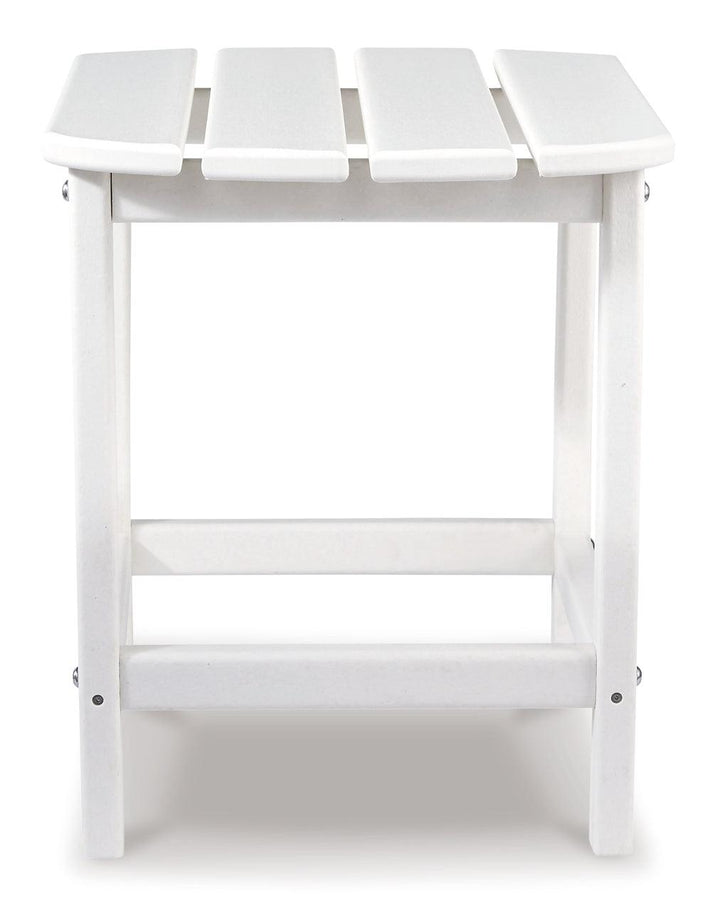 Sundown Treasure End Table P011-703 White Contemporary Outdoor End Table By Ashley - sofafair.com