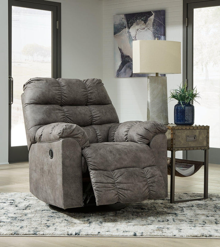 Derwin Swivel Glider Recliner 2840228 Concrete Contemporary Motion Upholstery By AFI - sofafair.com