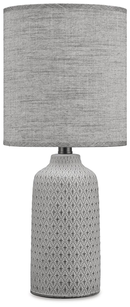 L180134 Black/Gray Contemporary Donnford Table Lamp By Ashley - sofafair.com