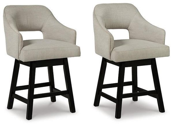 Tallenger Counter Height Bar Stool (Set of 2) D380-724X2 White Casual Barstool By Ashley - sofafair.com