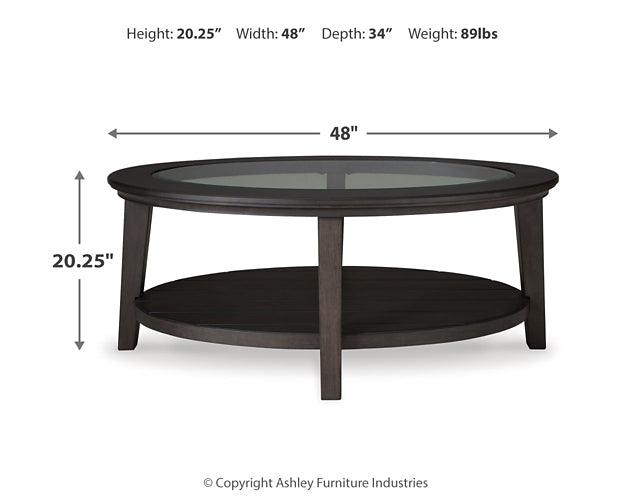 Celamar Coffee Table T429-0 Brown/Beige Casual Cocktail Table By Ashley - sofafair.com
