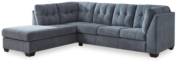 Marleton 2-Piece Sectional with Chaise 55303S1 Blue Contemporary Stationary Sectionals By Ashley - sofafair.com