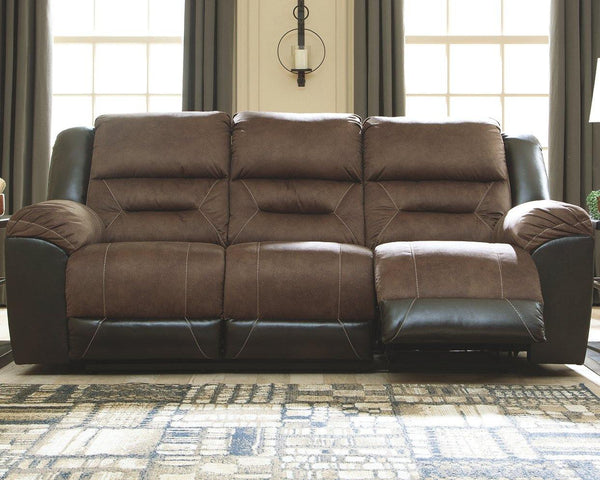 Earhart Reclining Sofa 2910188 Chestnut Contemporary Motion Upholstery By AFI - sofafair.com