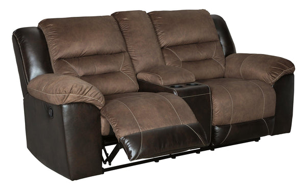 Earhart Reclining Sofa and Loveseat 29101U1 Chestnut Contemporary Motion Upholstery Package By AFI - sofafair.com