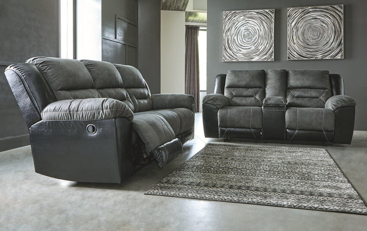 Earhart Reclining Loveseat with Console 2910294 Slate Contemporary Motion Upholstery By AFI - sofafair.com
