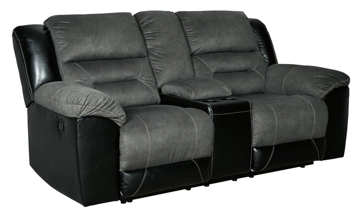 Earhart Reclining Sofa and Loveseat 29102U1 Slate Contemporary Motion Upholstery Package By AFI - sofafair.com