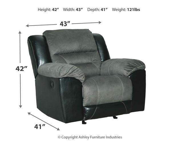 Earhart Recliner 2910225 Slate Contemporary Motion Recliners - Free Standing By AFI - sofafair.com