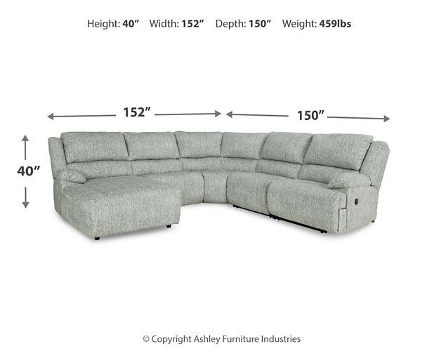 McClelland 5Piece Reclining Sectional with Chaise 29302S5 Gray Contemporary Motion Sectionals By AFI - sofafair.com