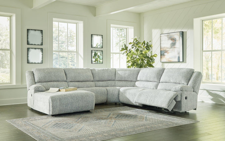 McClelland 5Piece Reclining Sectional with Chaise 29302S5 Gray Contemporary Motion Sectionals By AFI - sofafair.com