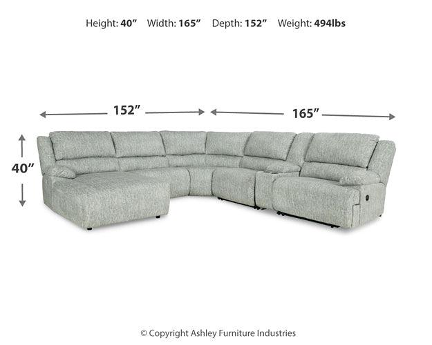 McClelland 6Piece Reclining Sectional with Chaise 29302S6 Gray Contemporary Motion Sectionals By AFI - sofafair.com