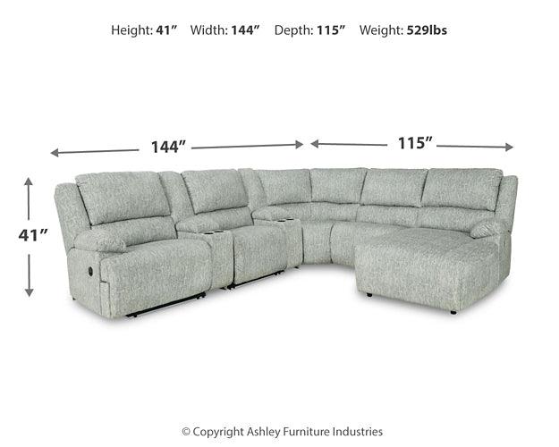 McClelland 7Piece Reclining Sectional with Chaise 29302S21 Gray Contemporary Motion Sectionals By AFI - sofafair.com