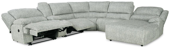 McClelland 6Piece Reclining Sectional with Chaise 29302S8 Gray Contemporary Motion Sectionals By AFI - sofafair.com