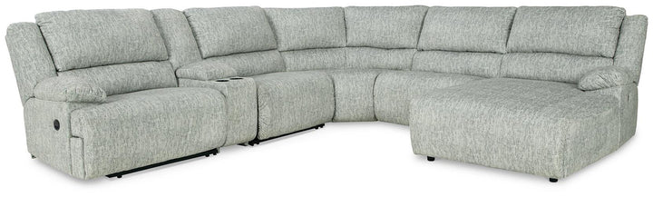 McClelland 6Piece Reclining Sectional with Chaise 29302S8 Gray Contemporary Motion Sectionals By AFI - sofafair.com