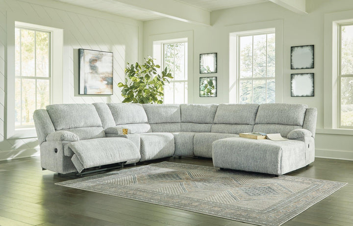 McClelland 6Piece Reclining Sectional with Chaise 29302S8 Gray Contemporary Motion Sectionals By AFI - sofafair.com