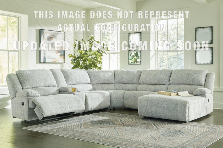 McClelland 3Piece Reclining Sectional with Chaise 29302S2 Gray Contemporary Motion Sectionals By AFI - sofafair.com
