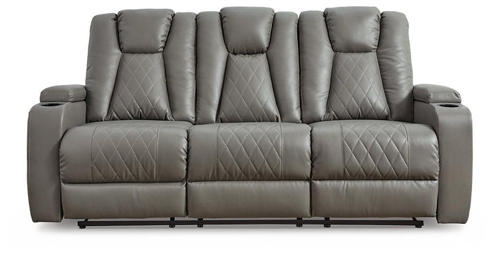 Mancin Reclining Sofa with Drop Down Table 2970289 Gray Contemporary Motion Upholstery By AFI - sofafair.com