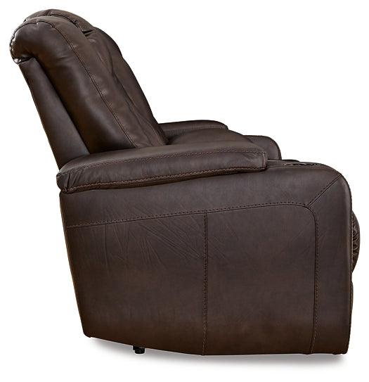 Mancin Reclining Loveseat with Console 2970394 Chocolate Contemporary Motion Upholstery By AFI - sofafair.com